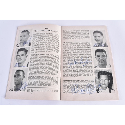 357 - Rare Multi Signed programme Cricketers from the west indies 1957 tour guide, together with Wisden bo... 