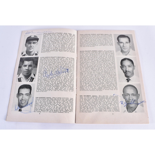 357 - Rare Multi Signed programme Cricketers from the west indies 1957 tour guide, together with Wisden bo... 