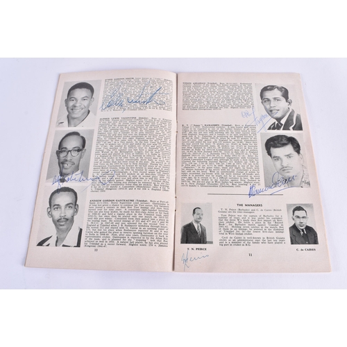 357 - Rare Multi Signed programme Cricketers from the west indies 1957 tour guide, together with Wisden bo... 