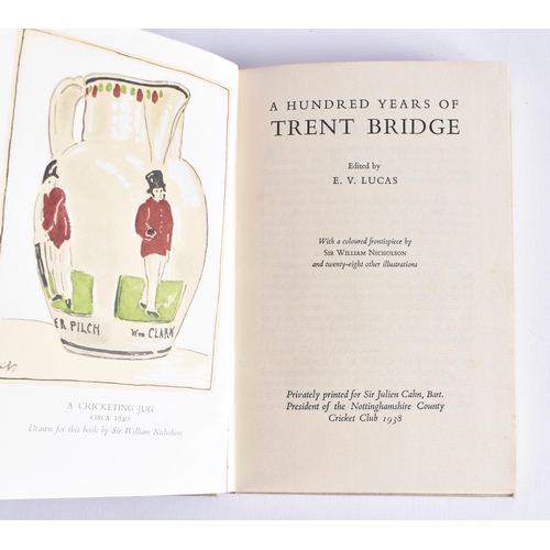 362 - Cricket Interest, Book of the Two Maurices, Cricket by Jardine, 100 years of Trent Bridge. (10)