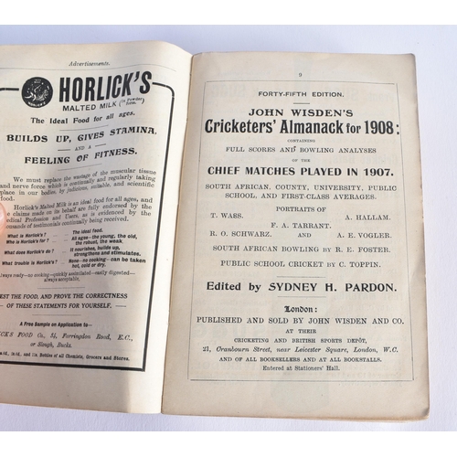 372 - Cricketers Almanack, John Wisden, 1908.