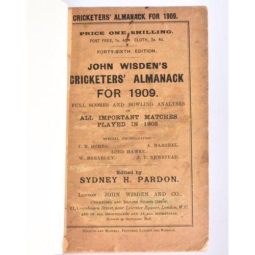 373 - Cricketers Almanack, John Wisden, 1909.