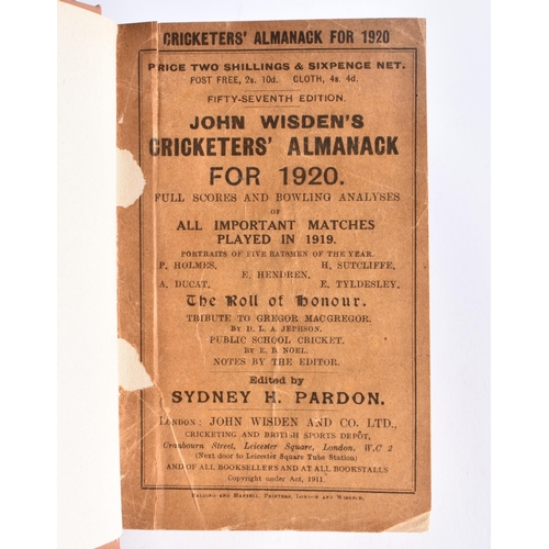 384 - Cricketers Almanack, John Wisden, 1920.