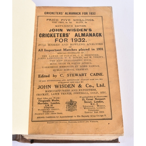 396 - Cricketers Almanack, John Wisden, 1932.