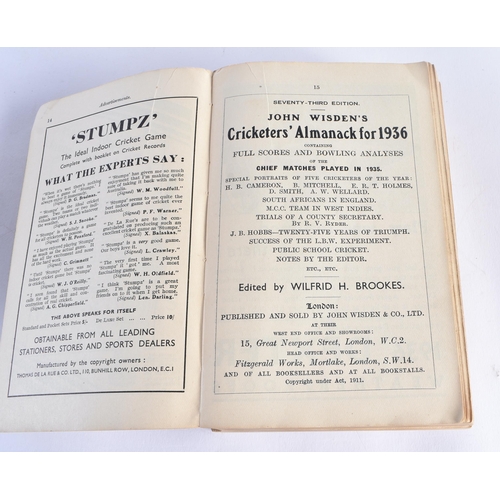 400 - Cricketers Almanack, John Wisden, 1936.