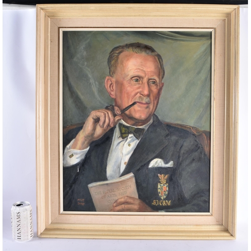 449 - Miles Sharp Miles Balmford Sharp (18971973) Oil on canvas, Portrait of BBC employee Stuart Lippard.... 