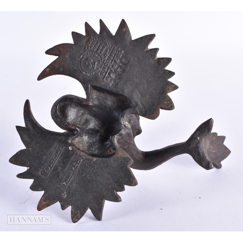 45 - A RARE 19TH CENTURY RUSSIAN CAST IRON GROTESQUE CHAMBERSTICK formed with a mythical caryatid beast. ... 