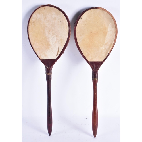 463 - Antique Chinese No2 Ping Pong Paddles. 40 cm long. (2)