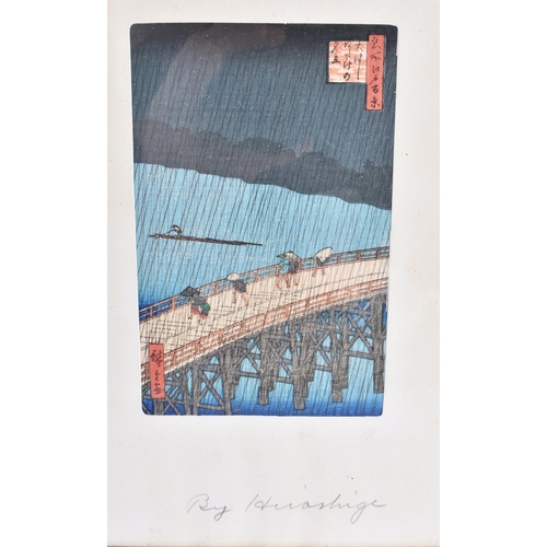 466 - A 19TH CENTURY JAPANESE MEIJI PERIOD HIROSHIGE WOODBLOCK PRINT together with another Asian picture. ... 