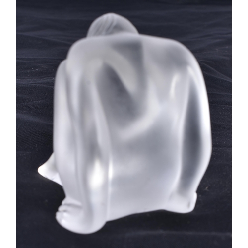 484 - A LALIQUE GLASS NUDE. 6.75 cm high.