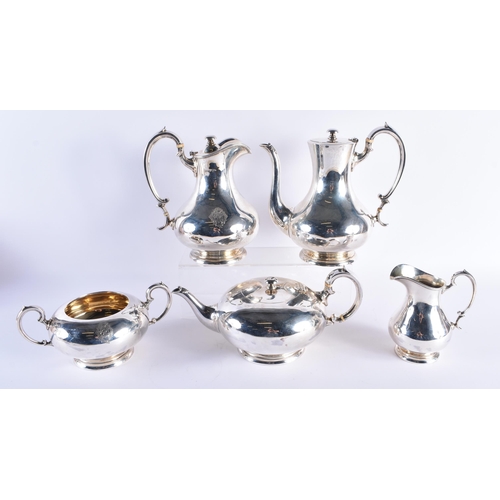 507 - A LOVELY FIVE PIECE SILVER COFFEE SET. Sheffield 1906. 3120 grams. Largest 23 cm x 18 cm. (5)