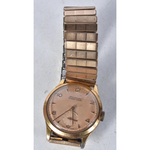 576 - Mens Vintage Bravingtons Gold Tone Watch. Movement - Hand-Wind. WORKING - Running. Case Diameter (In... 