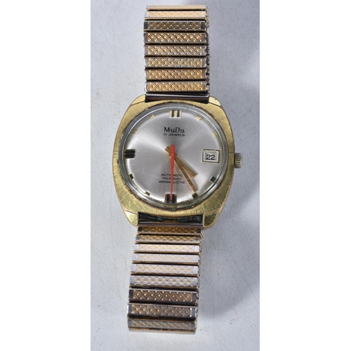 583 - Mens Vintage Mudu Gold Tone Watch. Movement - Automatic . WORKING - Running. Case Diameter (Inc Crow... 