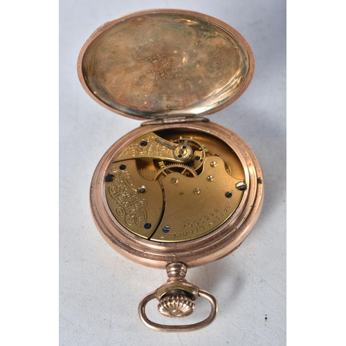 584 - Vintage Open Face Rolled Gold Fob Watch. Movement - Hand-Wind. WORKING - Running. Dimensions - 50mm ... 