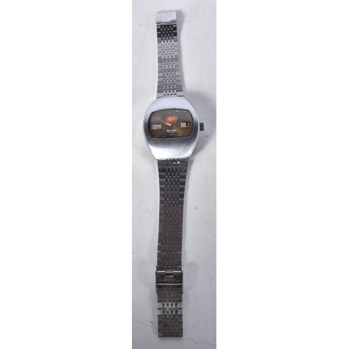 588 - Mens Vintage Sicura Digital Jump Hour Watch. Movement - Automatic . WORKING - Running. Case Diameter... 