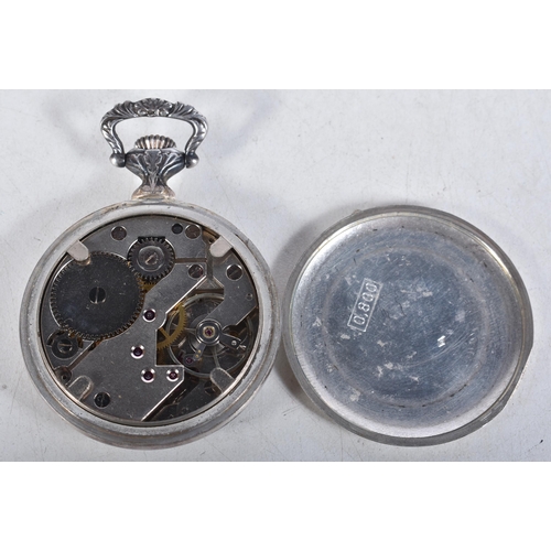 589 - Vintage Emkoza 925 Silver Pocket Watch. Movement - Hand-Wind. WORKING - Running. Dimensions - 60mm x... 