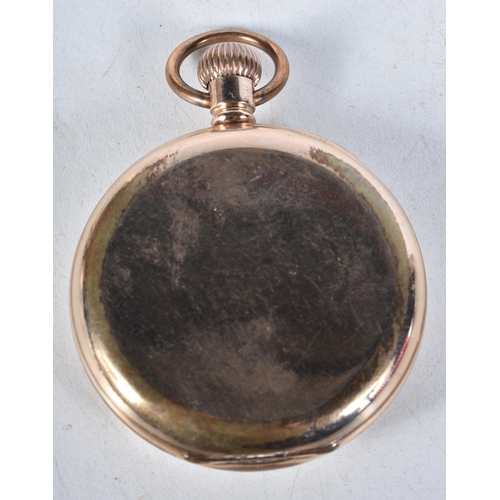 597 - Vintage Open Face Rolled Gold Pocket Watch. Movement - Hand-Wind. WORKING - Running. Dimensions - 62... 