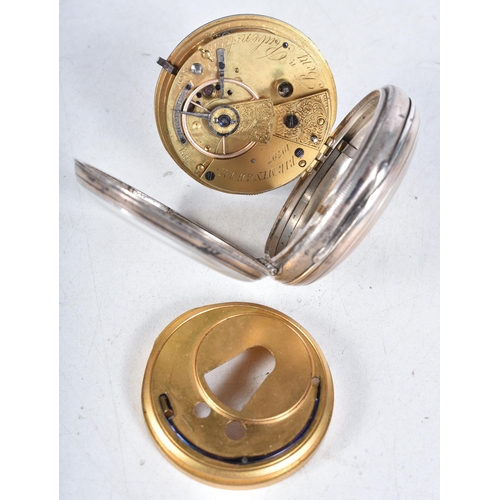 599 - Vintage 925 Silver Pocket Watch. Movement - Key-Wind. WORKING - Running. Dimensions - 54mm x 46mm