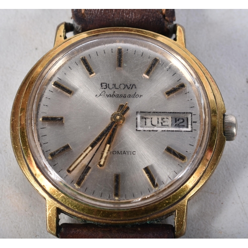 610 - Mens Vintage Bulova Ambassador Watch. Movement - Automatic. WORKING - Running. Case Diameter (Inc Cr... 