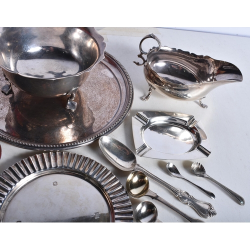 643 - A Quantity of Hallmarked Silver items.  Total weight 1157g (qty)