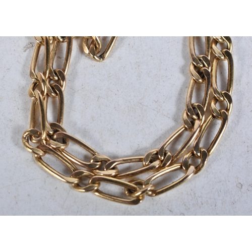 668 - A 9 Carat Gold Link Bracelet. Stamped 375, 40.5cm long, weight 5.26g