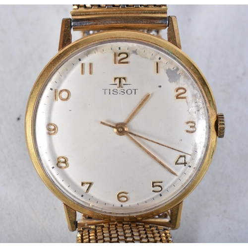 670 - A Tissot Watch with Expanding Strap. Working. Dial 3.5cm incl crown