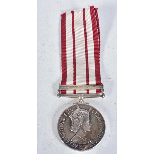 683 - Elizabeth II Naval General Service Medal Near East Clasp KX897955 GR MACGREGOR ME1 RN