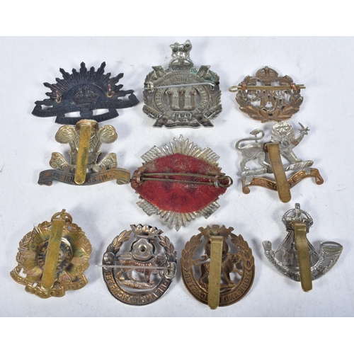 689 - Ten Assorted Military Cap Badges (10)