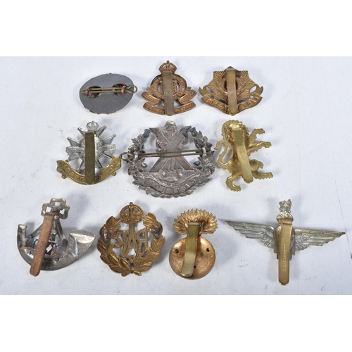 690 - Ten Assorted Military Cap Badges (10)