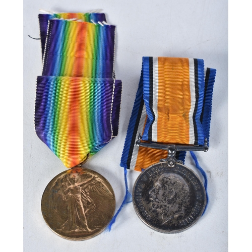 694 - WW1 Medal Pair 27625 Pte J. Edwards Worc Regt (2)