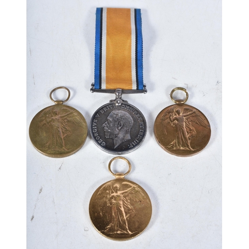 695 - WW1 Medals - British War Medal awarded to 963ES C Price Engn RNR and 3 x Victory Medals awarded to 3... 