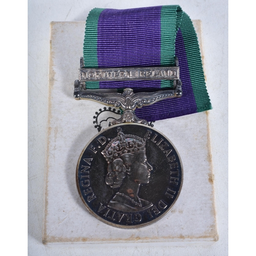 698 - Boxed Officers General Service Medal with clasp Northern Ireland Medal awarded to 2nd Lt M. Nicholso... 