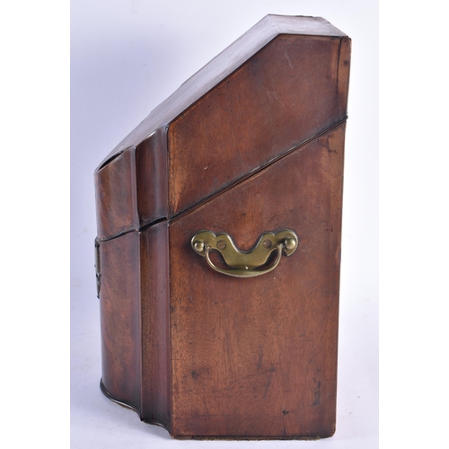 1051 - A LARGE GEORGE III MAHOGANY COUNTRY HOUSE STATIONARY BOX. 38 cm x 22 cm.