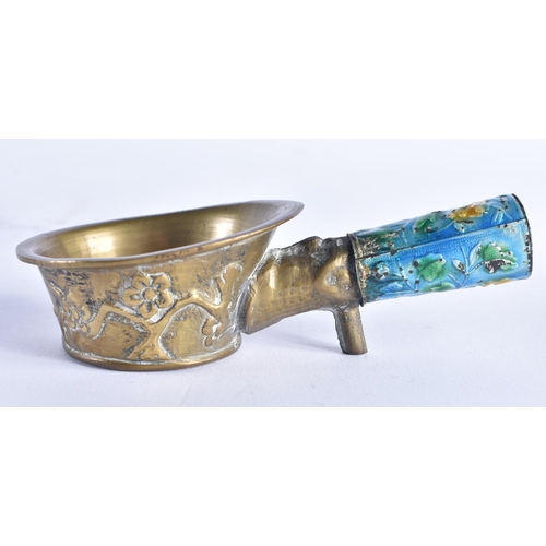 1058 - A LATE 19TH CENTURY CHINESE ENAMELLED BRONZE BOWL Late Qing. 13.5 cm long.