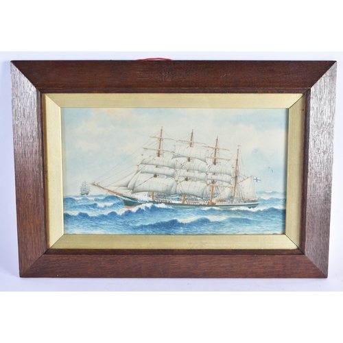 1062 - English School (19th Century) Watercolour, Maritime interest, boat at full sail. 50 cm x 35 cm.