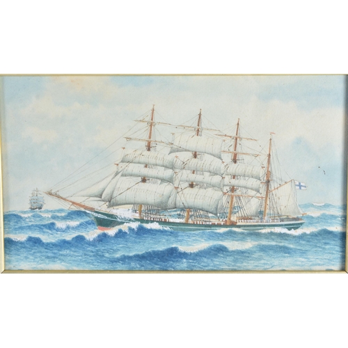 1062 - English School (19th Century) Watercolour, Maritime interest, boat at full sail. 50 cm x 35 cm.