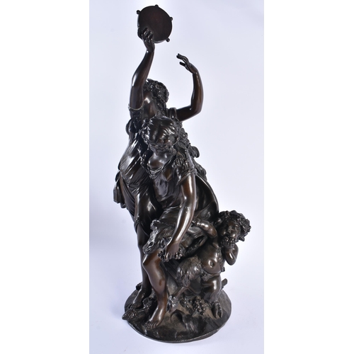 1164 - Attributed to Clodion (1738-1814) French, Bronze, Classical figures. 56 cm high.