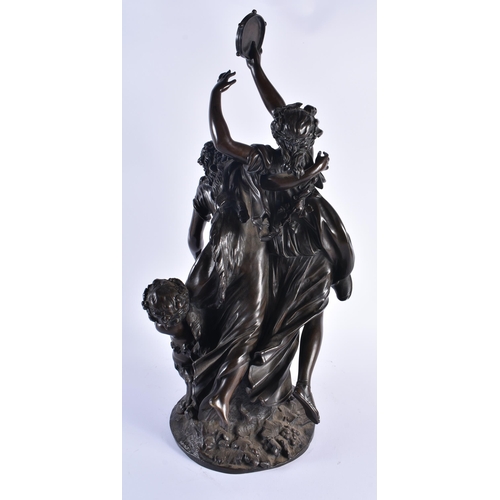 1164 - Attributed to Clodion (1738-1814) French, Bronze, Classical figures. 56 cm high.