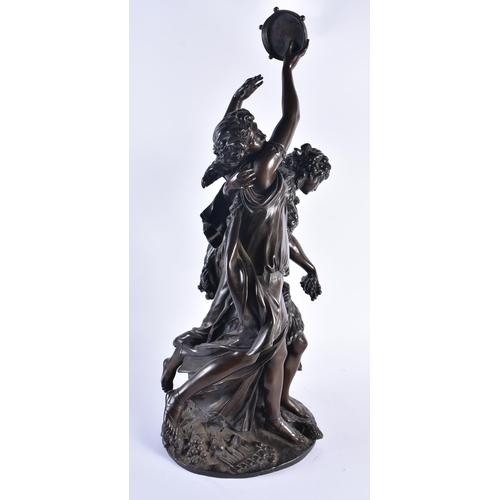 1164 - Attributed to Clodion (1738-1814) French, Bronze, Classical figures. 56 cm high.