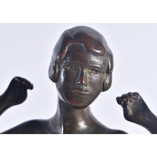 1209 - Louise Burke (C1910) American, Bronze, Gorham, Nude female. 32 cm high.