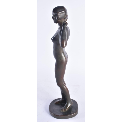 1209 - Louise Burke (C1910) American, Bronze, Gorham, Nude female. 32 cm high.