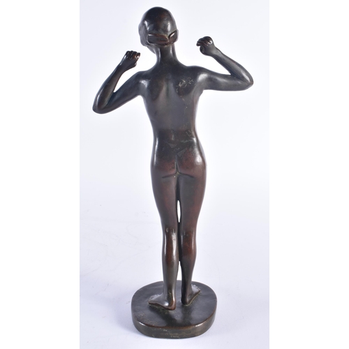 1209 - Louise Burke (C1910) American, Bronze, Gorham, Nude female. 32 cm high.