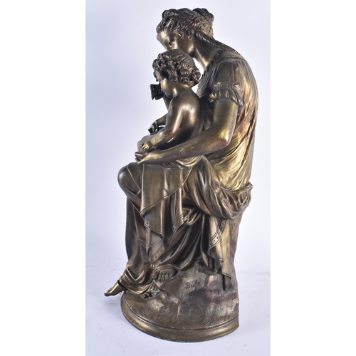 1210 - French School (19th Century) Bronze, Mother and Child. 50 cm high.