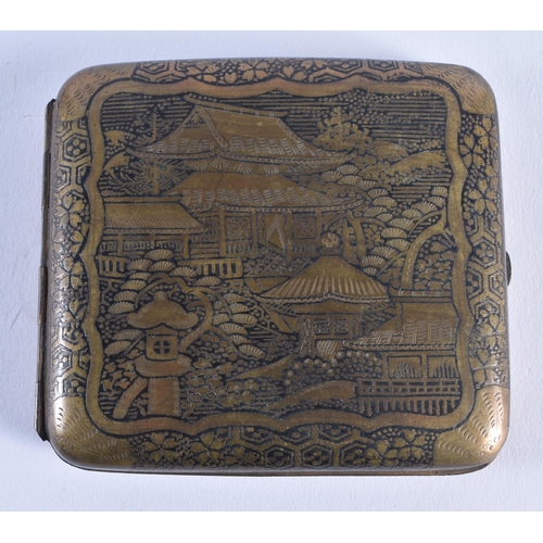 1214 - A 19TH JAPANESE MEIJI PERIOD KOMAI STYLE CIGARETTE CASE. 9 cm x 8 cm.