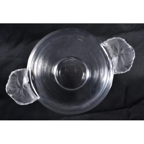 1226 - A FRENCH LALIQUE GLASS FLOWER BOWL. 14 cm wide.