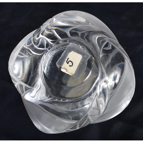 1233 - A FRENCH LALIQUE GLASS LIGHTER. 11 cm wide.