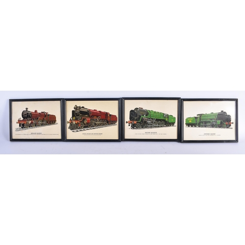 1319 - A COLLECTION OF RAILWAY COLOURED LOCOMOTIVE PRINTS. 24 cm x 16 cm. (qty)