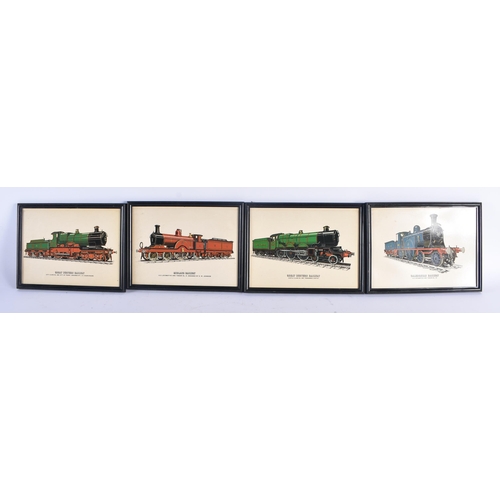 1319 - A COLLECTION OF RAILWAY COLOURED LOCOMOTIVE PRINTS. 24 cm x 16 cm. (qty)