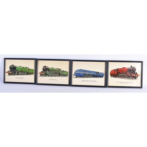 1319 - A COLLECTION OF RAILWAY COLOURED LOCOMOTIVE PRINTS. 24 cm x 16 cm. (qty)