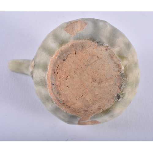 1321 - A 19TH CENTURY JAPANESE MEIJI PERIOD KOREAN CELADON WATER DROPPER. 6 cm wide.